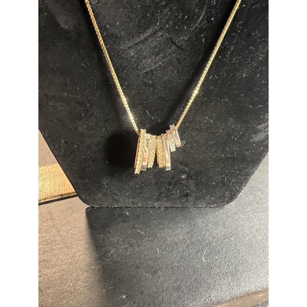 Swarovski Chain Multi Pendant charm Necklace Silver And Gold multi Toned